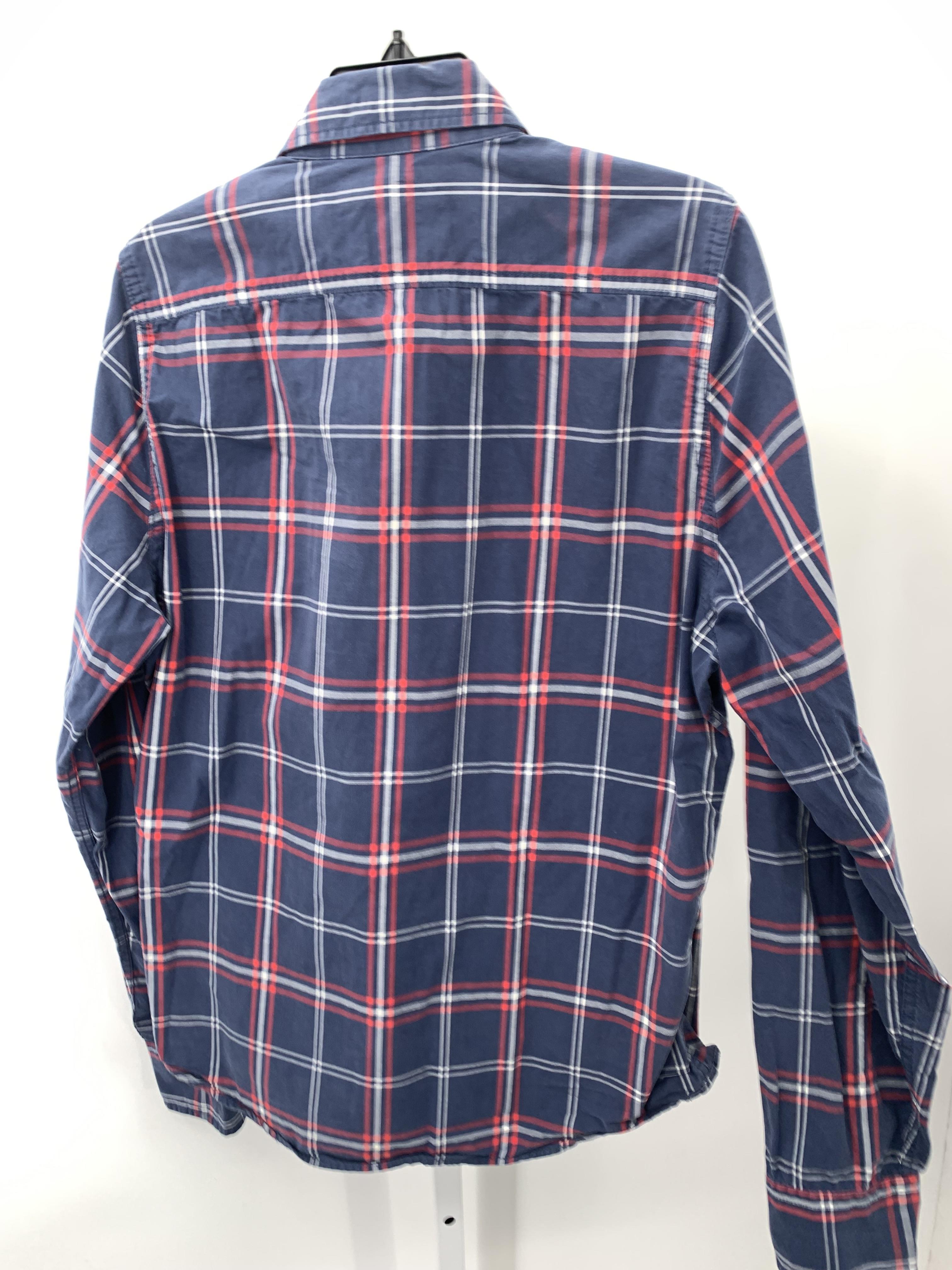 RED WHITE PLAID BTN DOWN