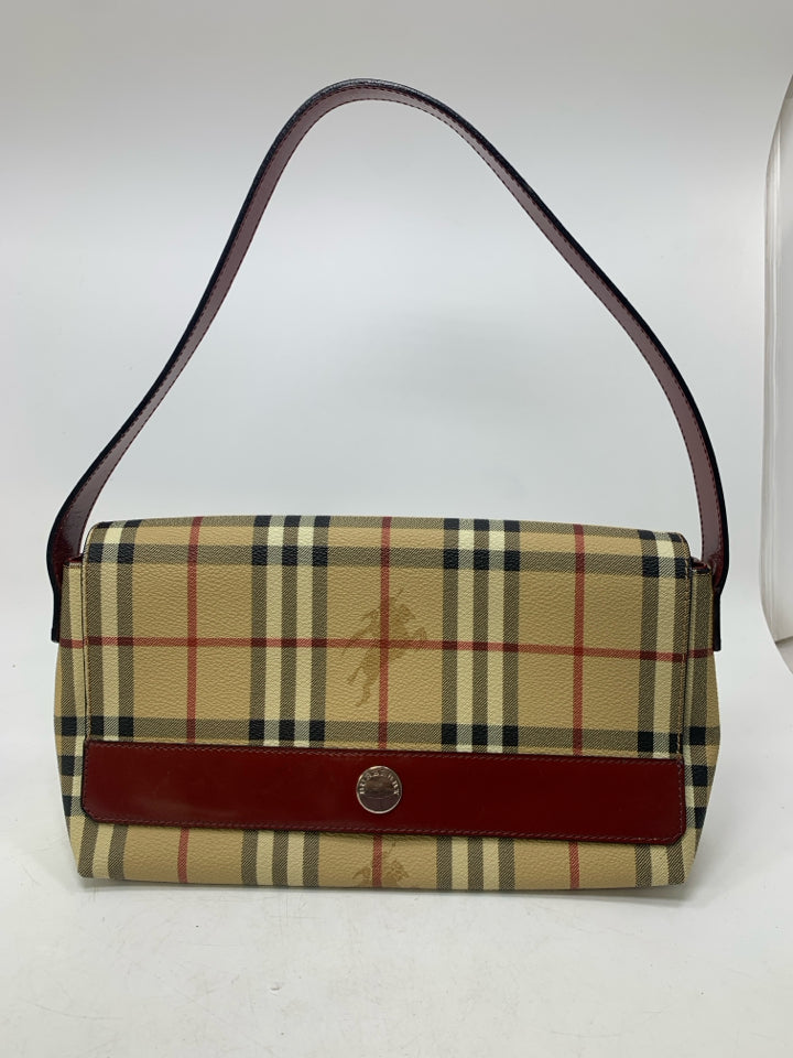 Burberry Haymarket Check Coated Canvas Shoulder Bag