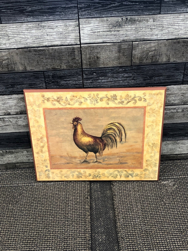 ROOSTER WALL PLAQUE.