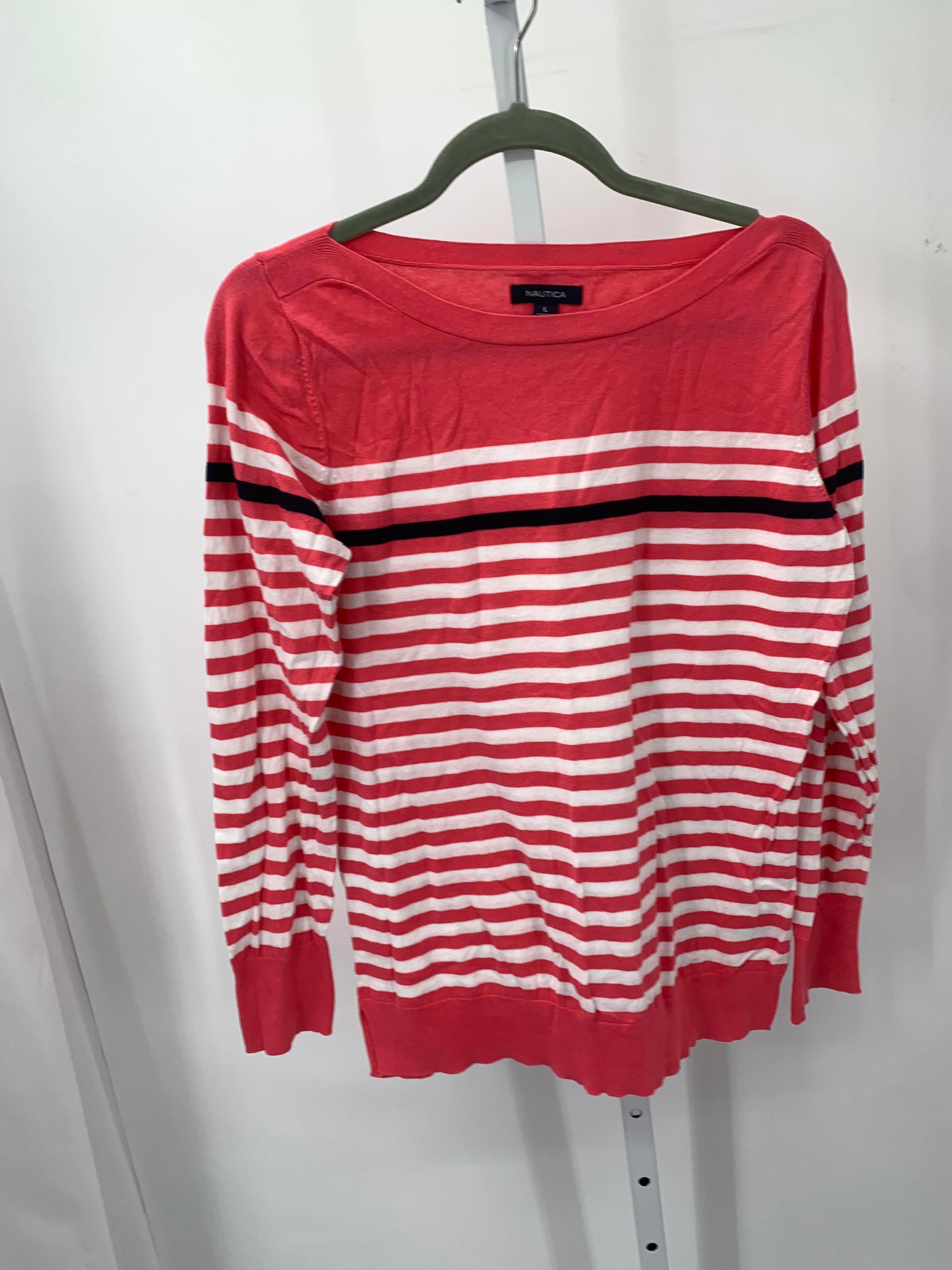 Nautica Size Large Misses Long Sleeve Shirt