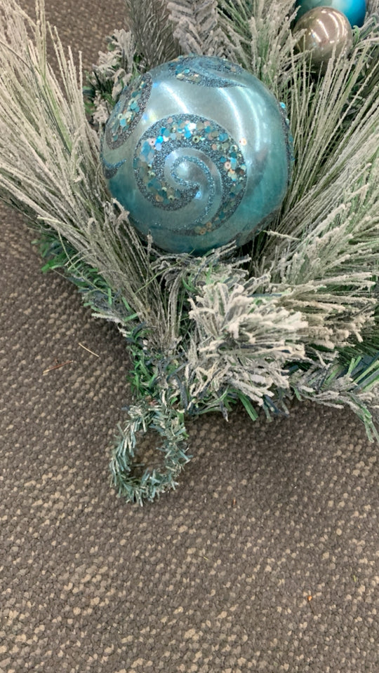 FROSTED BLUE WINTER SWAG.