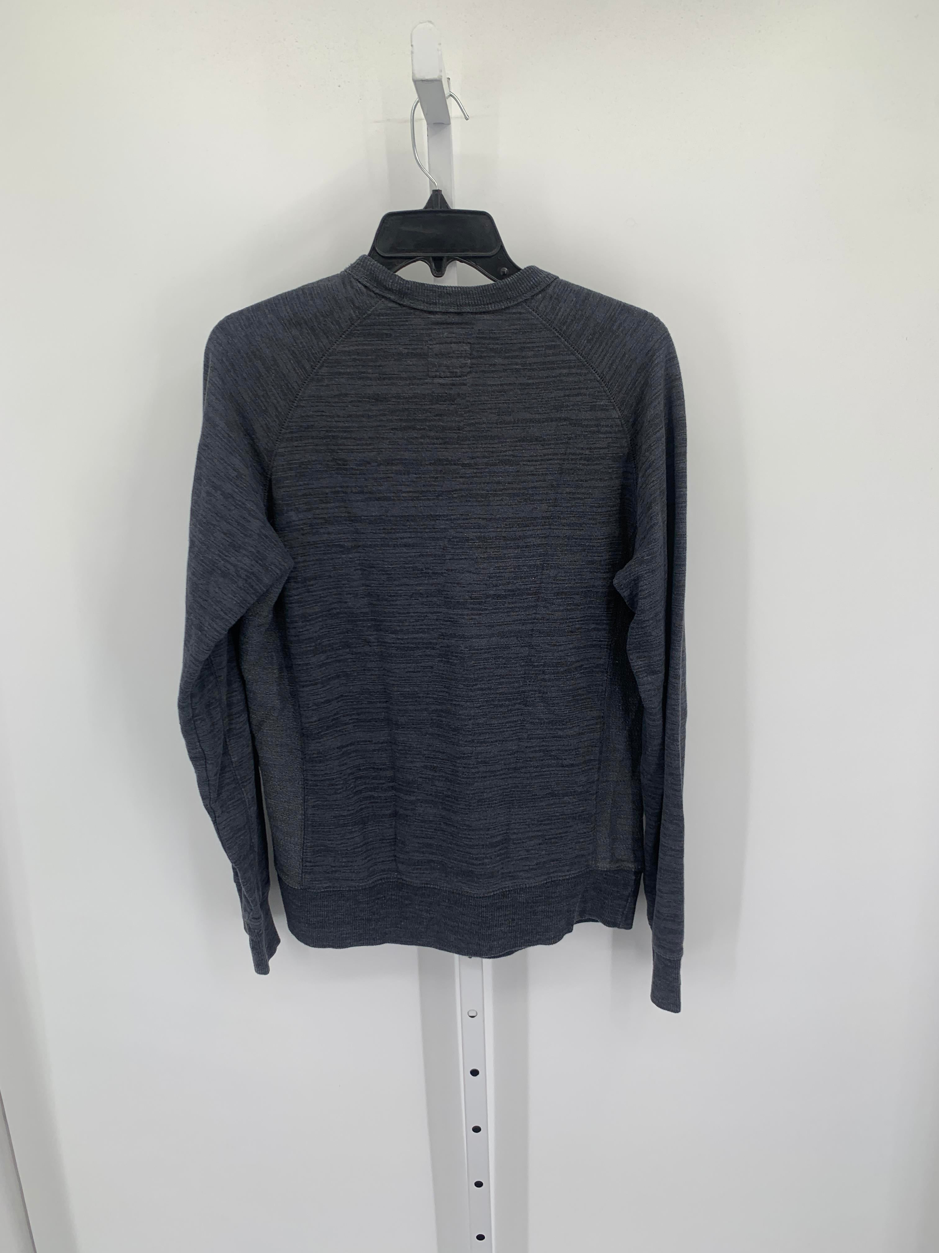 BLUE/GREY CREWNECK KNIT SHIRT