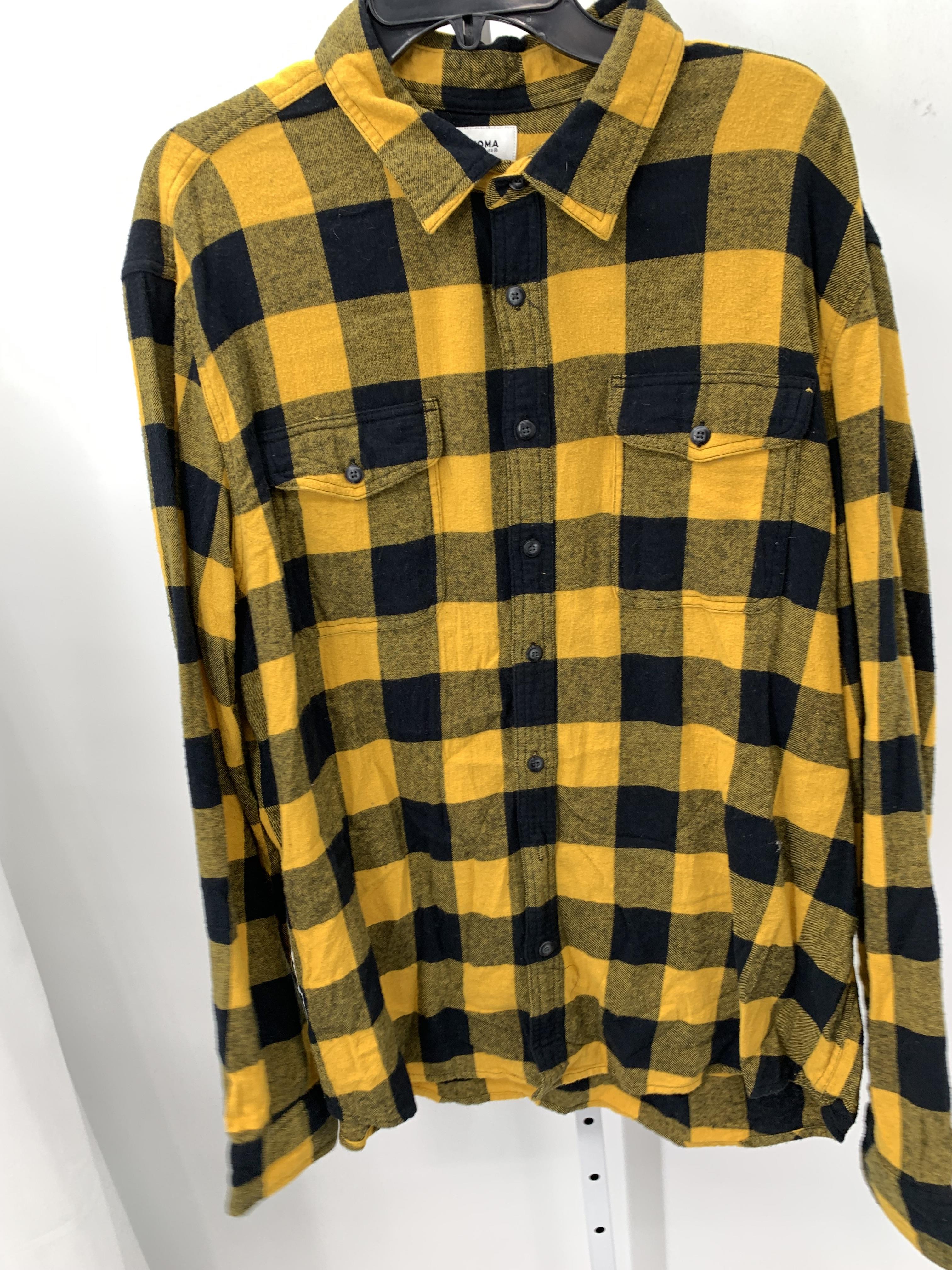 BLACK PLAID BTN DOWN