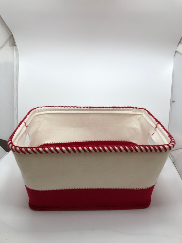 SOFT RED & WHITE BASKET.