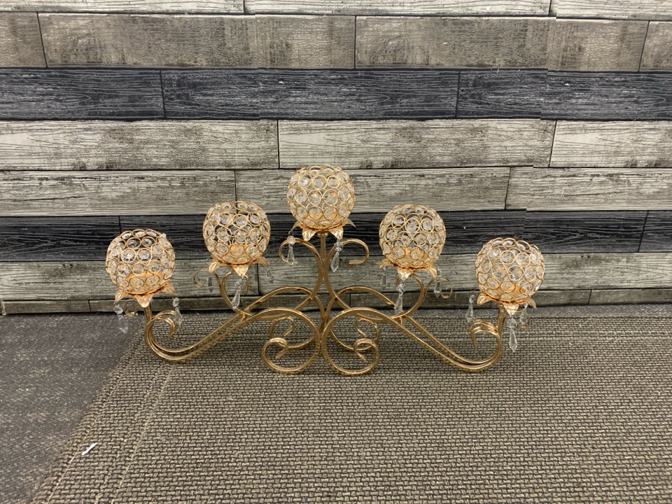 ROSE GOLD 5 SECTION VOTIVE HOLDER.