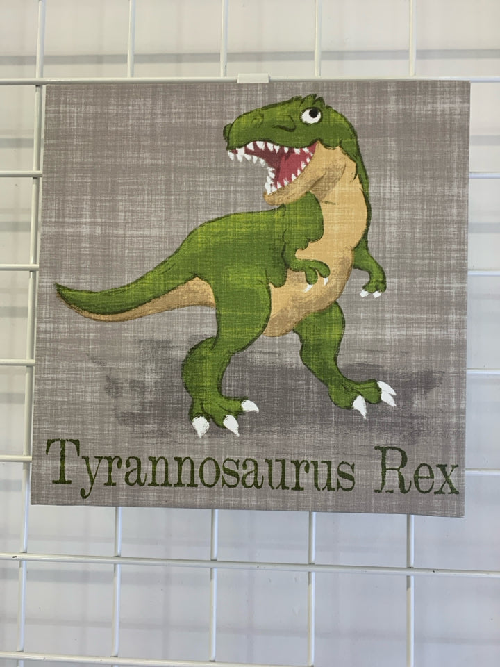 T REX CANVAS WALL ART.