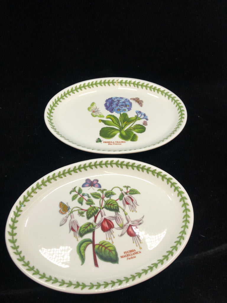 2 OVAL BOTANIC SERVING PLATES.