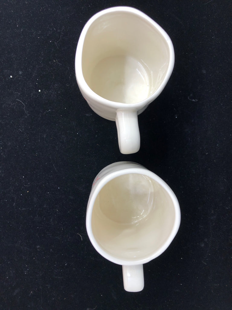 2 RAE DUNN "MIN & YOURS" MUGS.