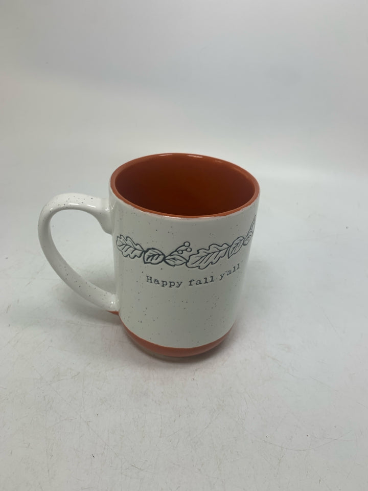 SPECKLED HAPPY FALL Y'ALL MUG.