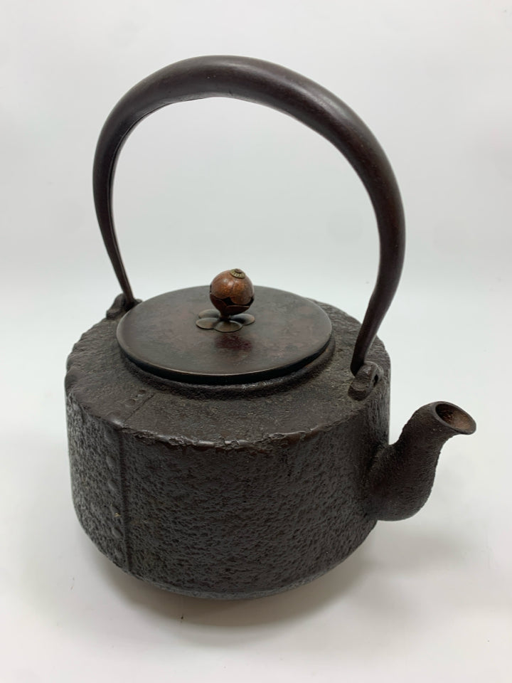 CAST IRON WOOD STOVE TEAPOT.