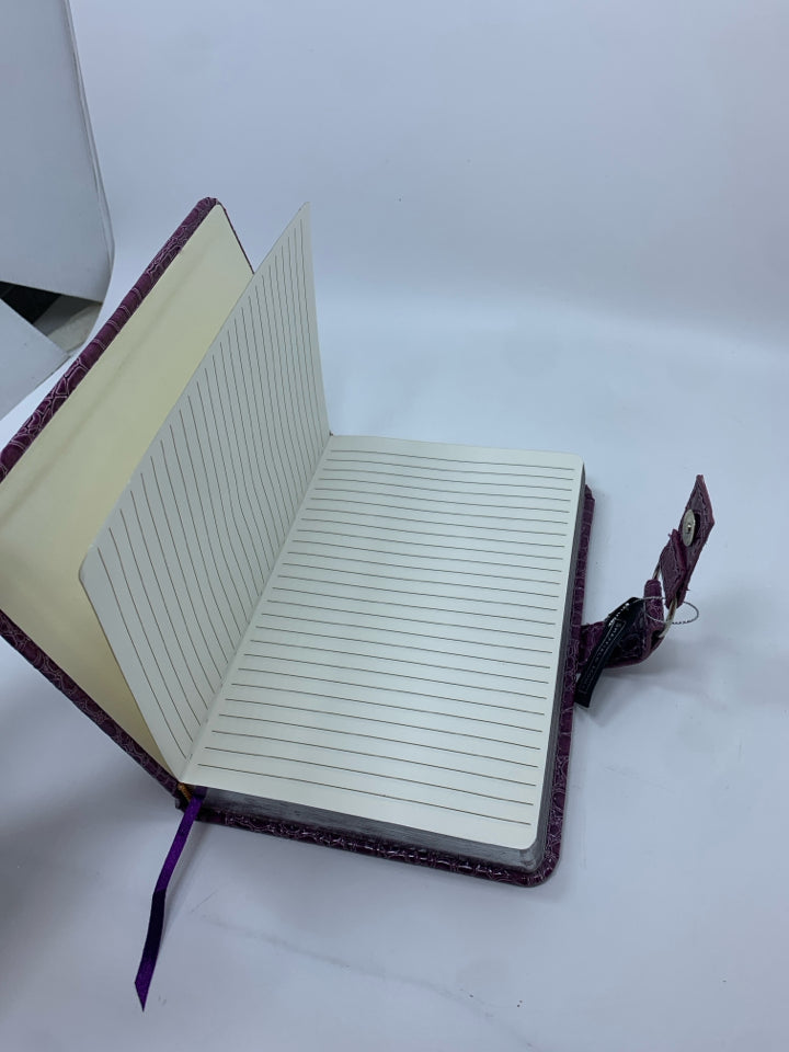 PURPLE FAUX SNAKESKIN NOTEBOOK.