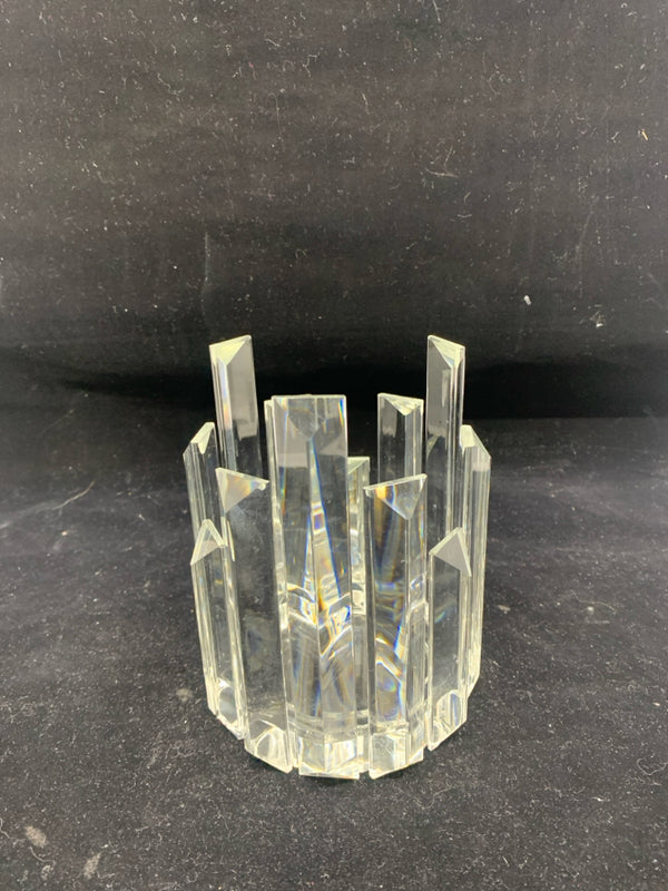 CRYSTAL CANDLE HOLDER.