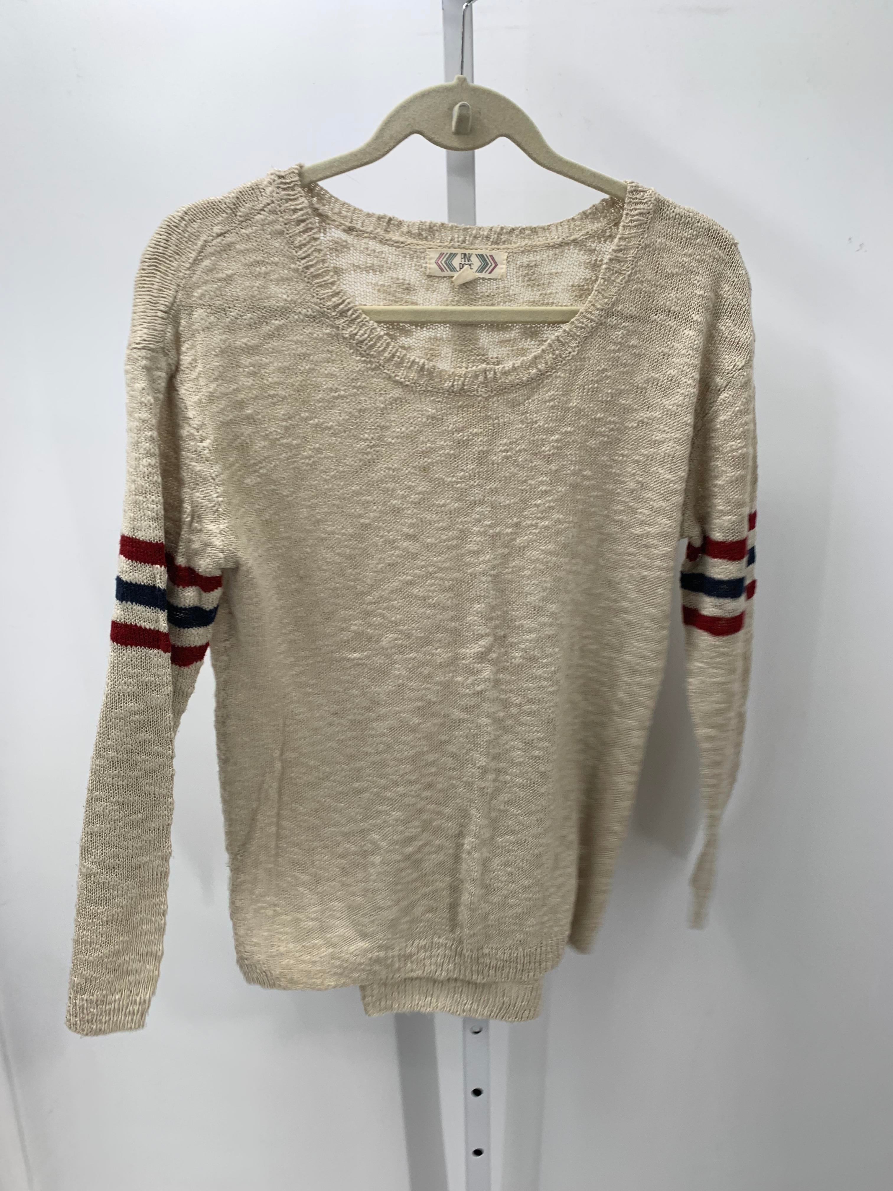 Pink Rose Size Medium Juniors Long Sleeve Sweater