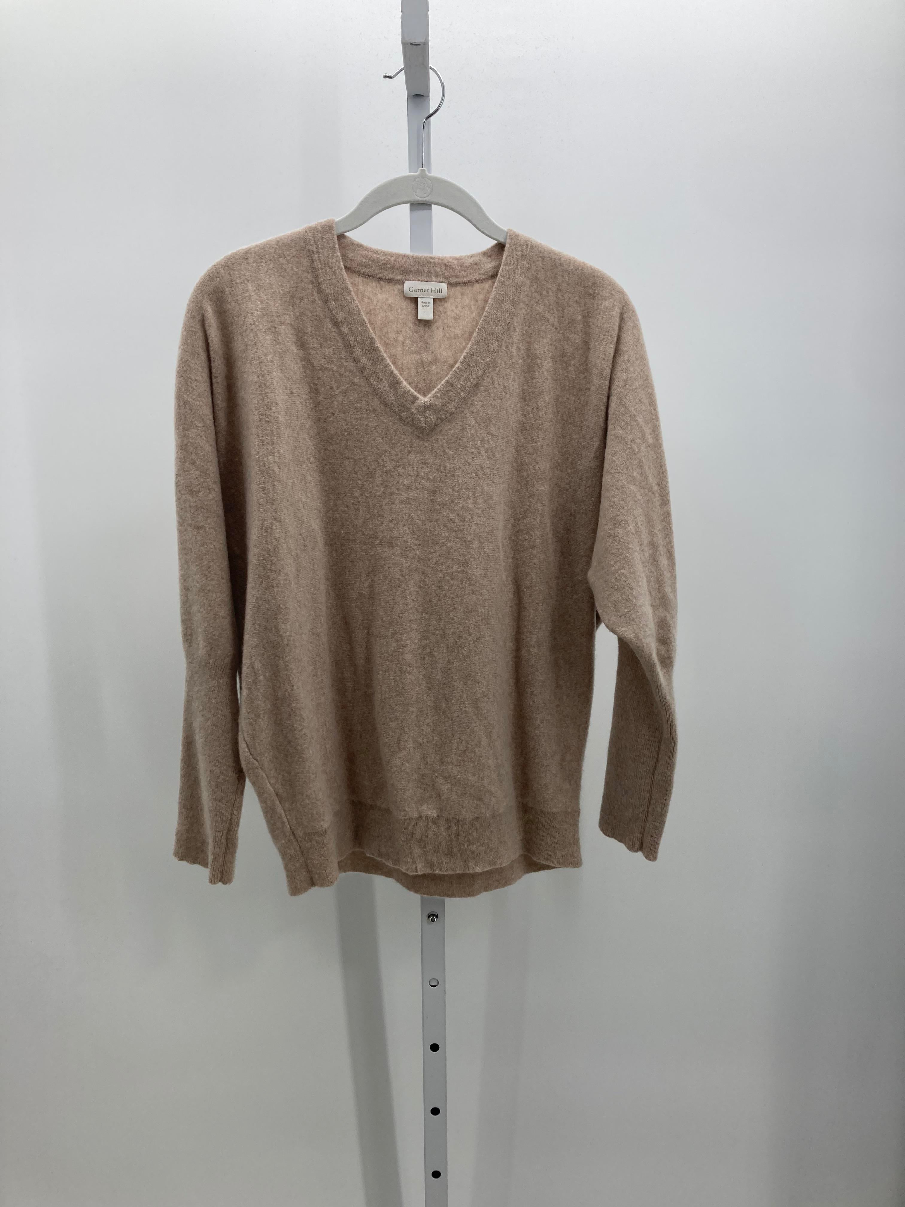 Garnet Hill Size Large Misses Long Slv Sweater