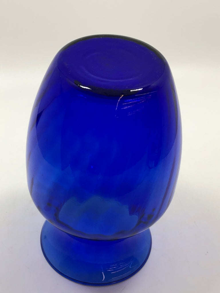 BLUE GLASS VASE.