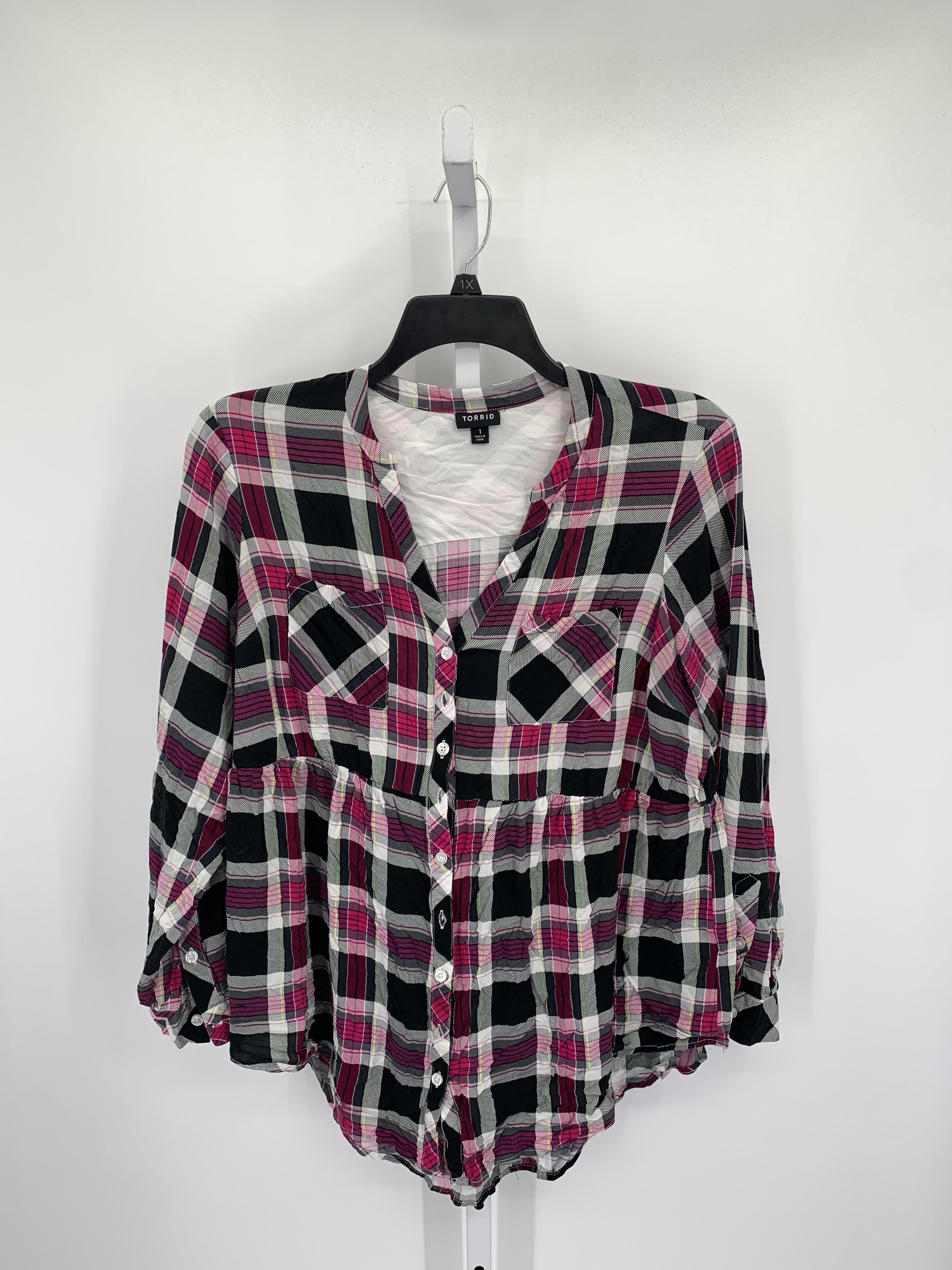 Torrid Size 1X Womens Long Sleeve Shirt