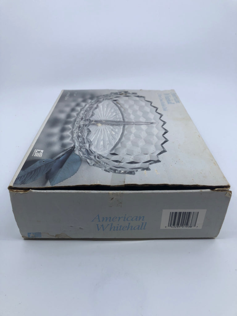 DIVIDED OVAL RELISH DISH- IN BOX.