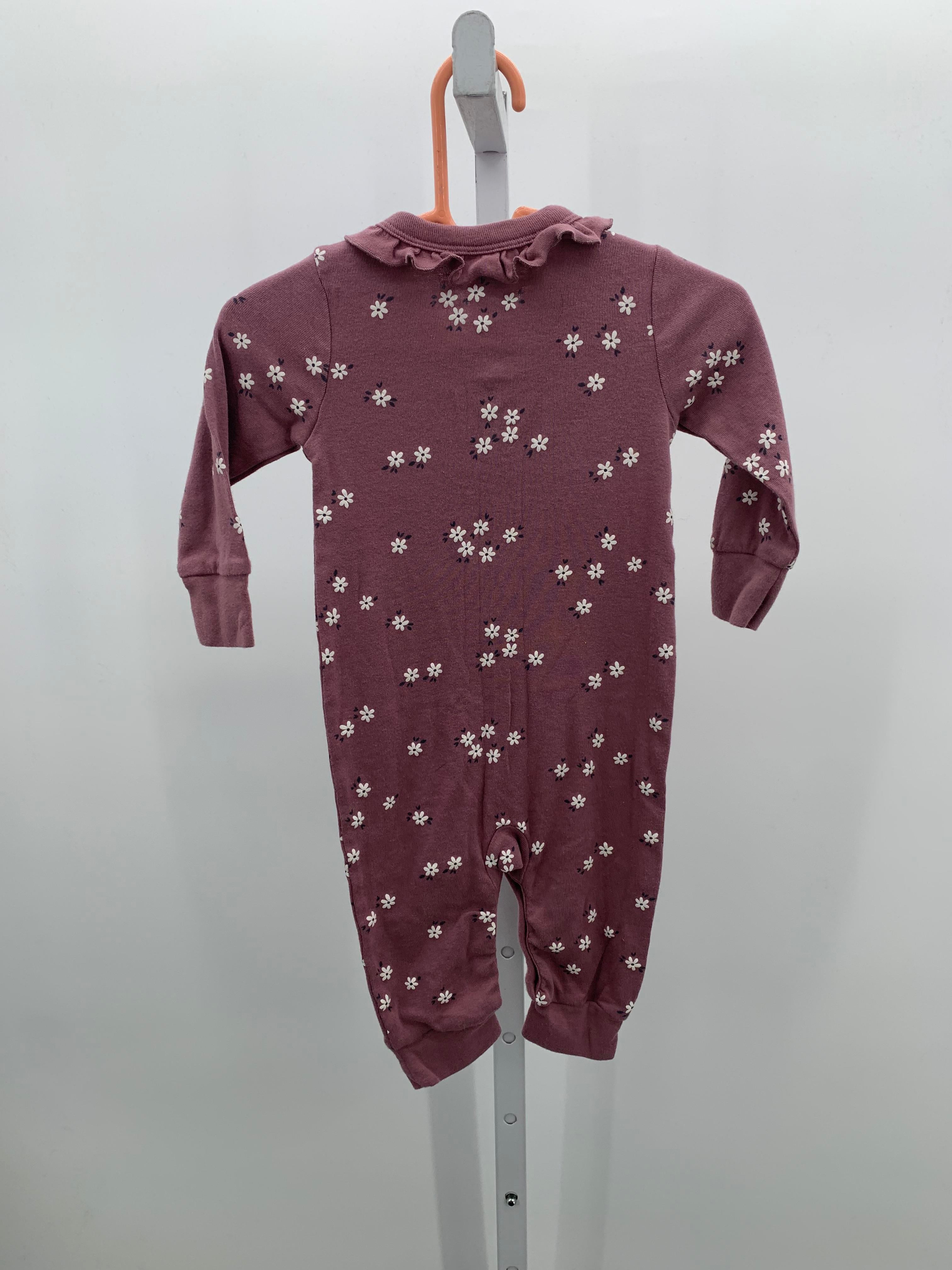 Modern Moments Size 6-9 mon Girls Long Slv. Romper