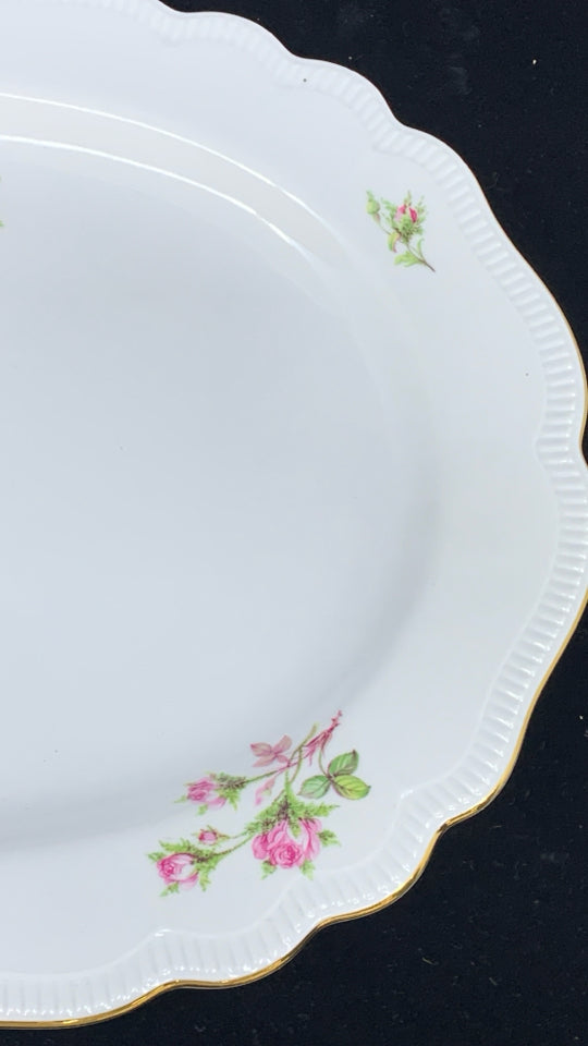 VTG BAVARIA BRIAR MOSS ROSE SERVING PLATTER.