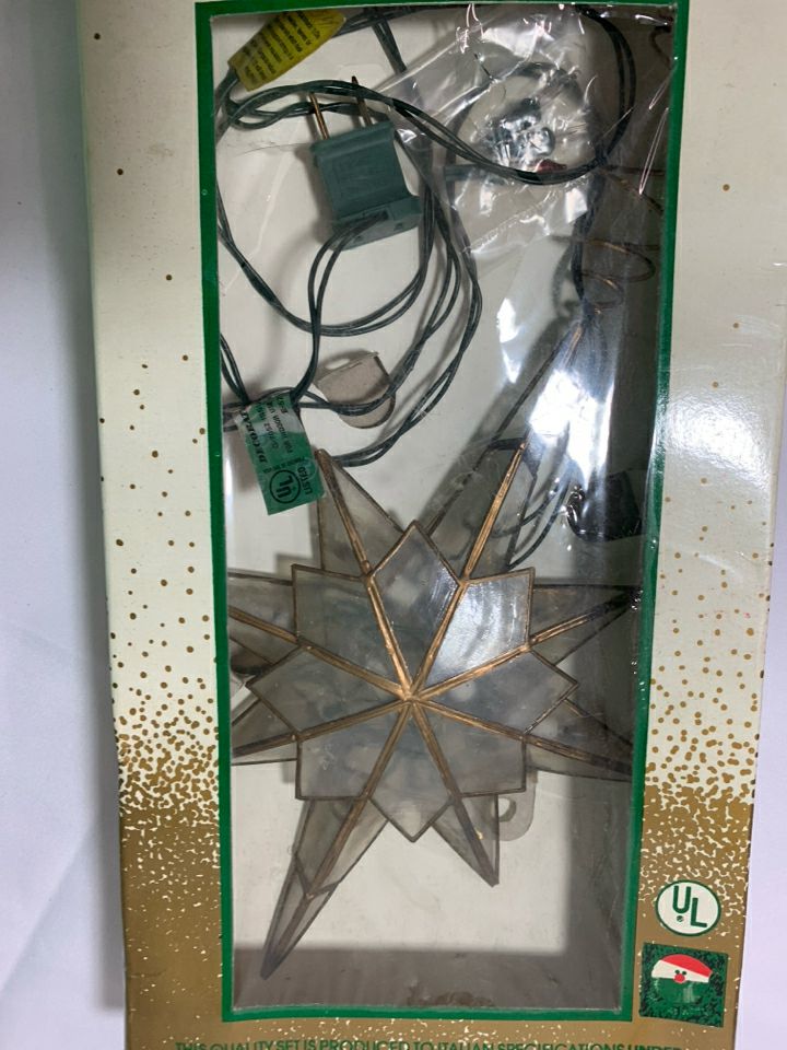 LIGHT UP STAR TREE TOPPER- KURT ADLER.