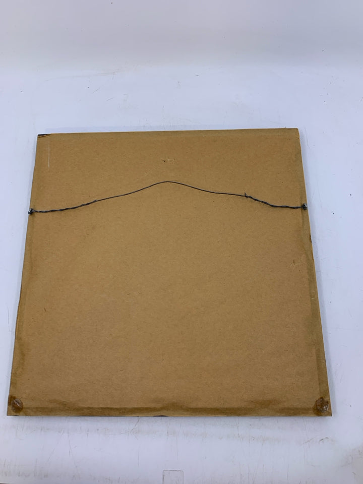 FRAMED FABRIC BLOCK.