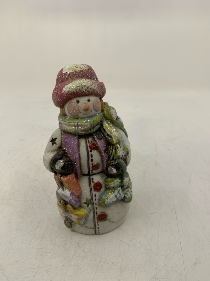 SNOWMAN TEA LIGHT HOLDER.