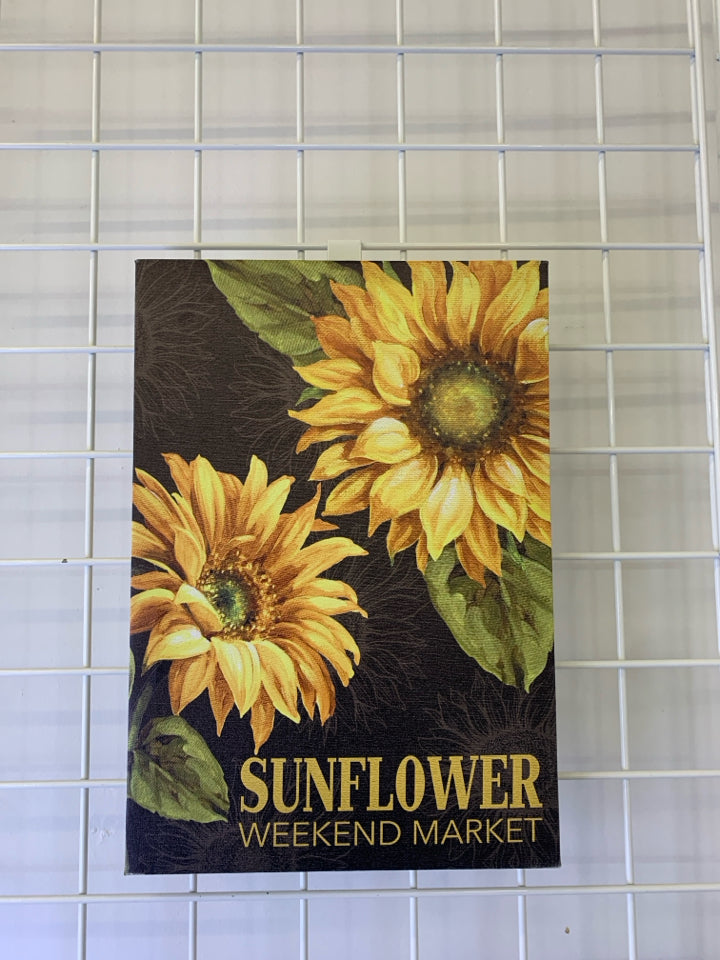 SUNFLOWER CANVAS WALL ART.