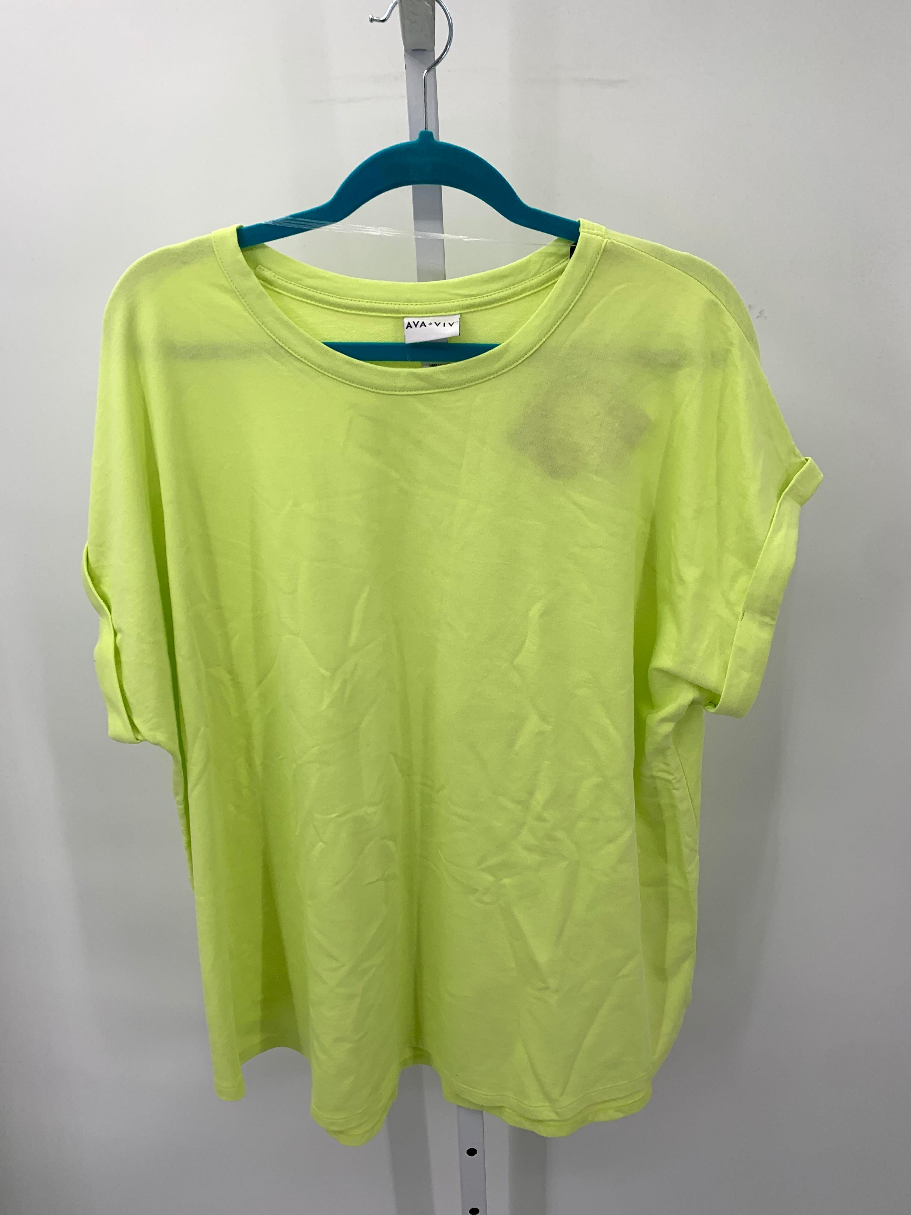 Ava & Viv Size 2X Womens Short Sleeve Shirt