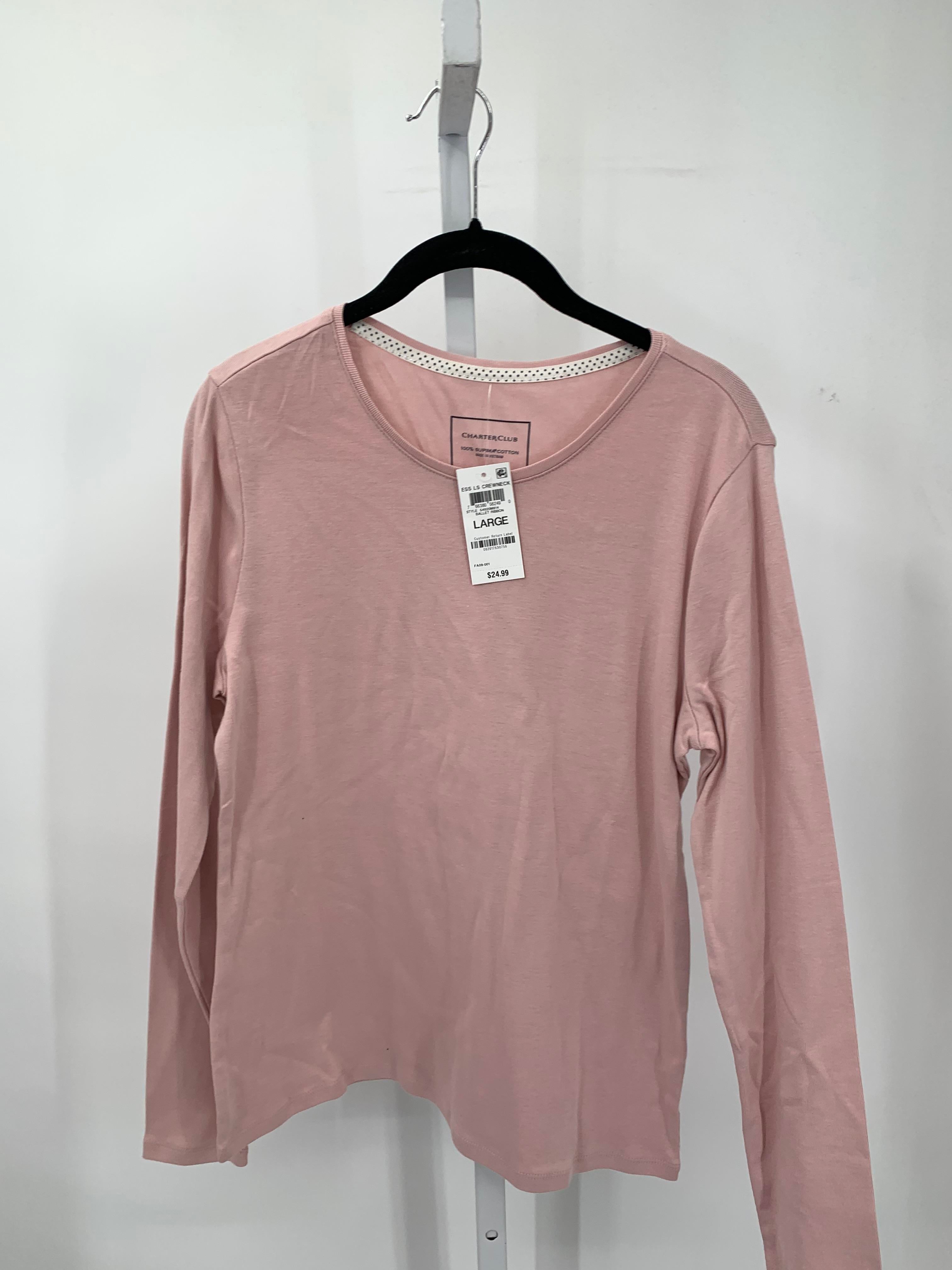 Charter Club Size Large Misses Long Sleeve Shirt