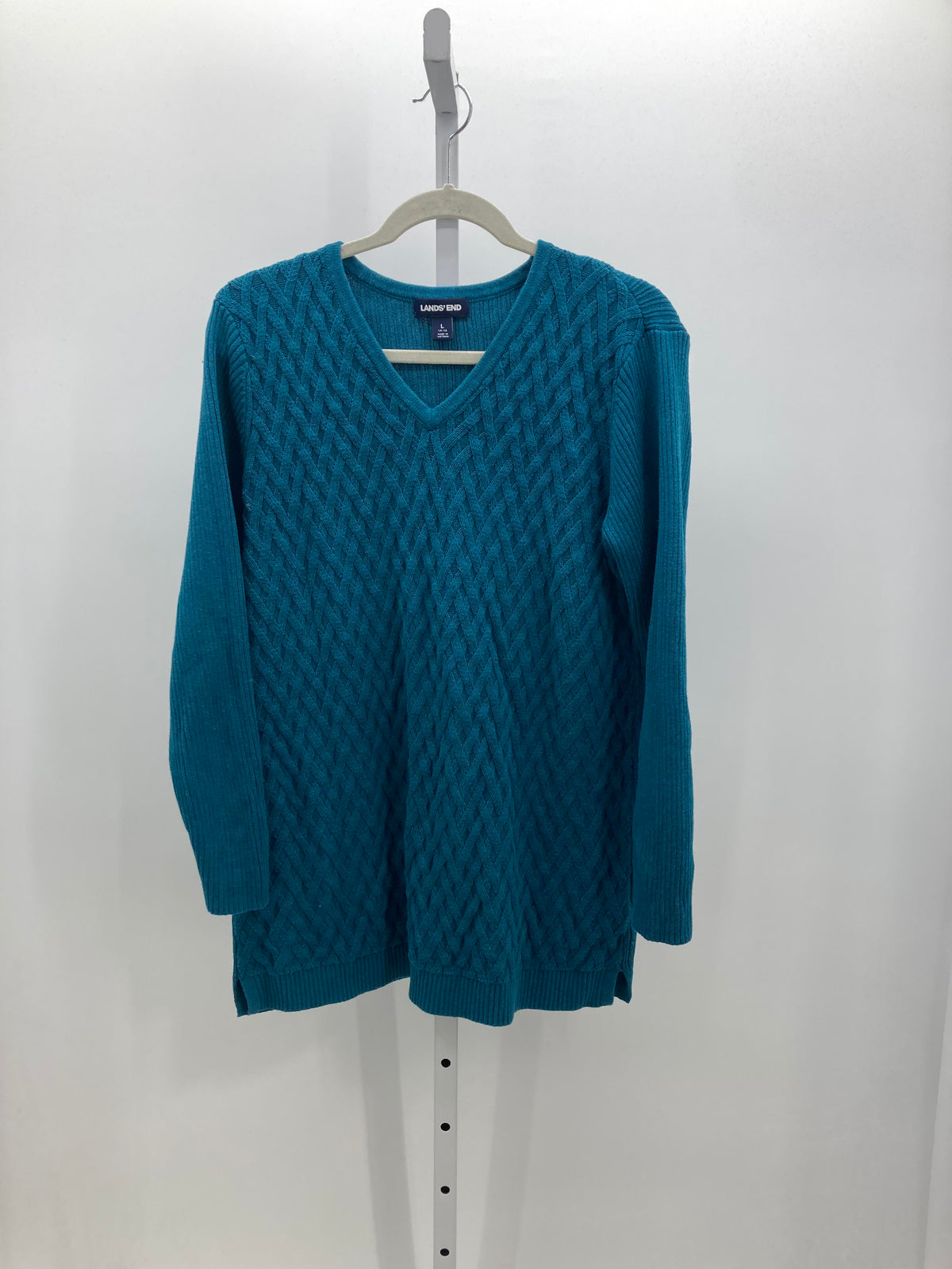 Lands End Size Large Misses Long Slv Sweater