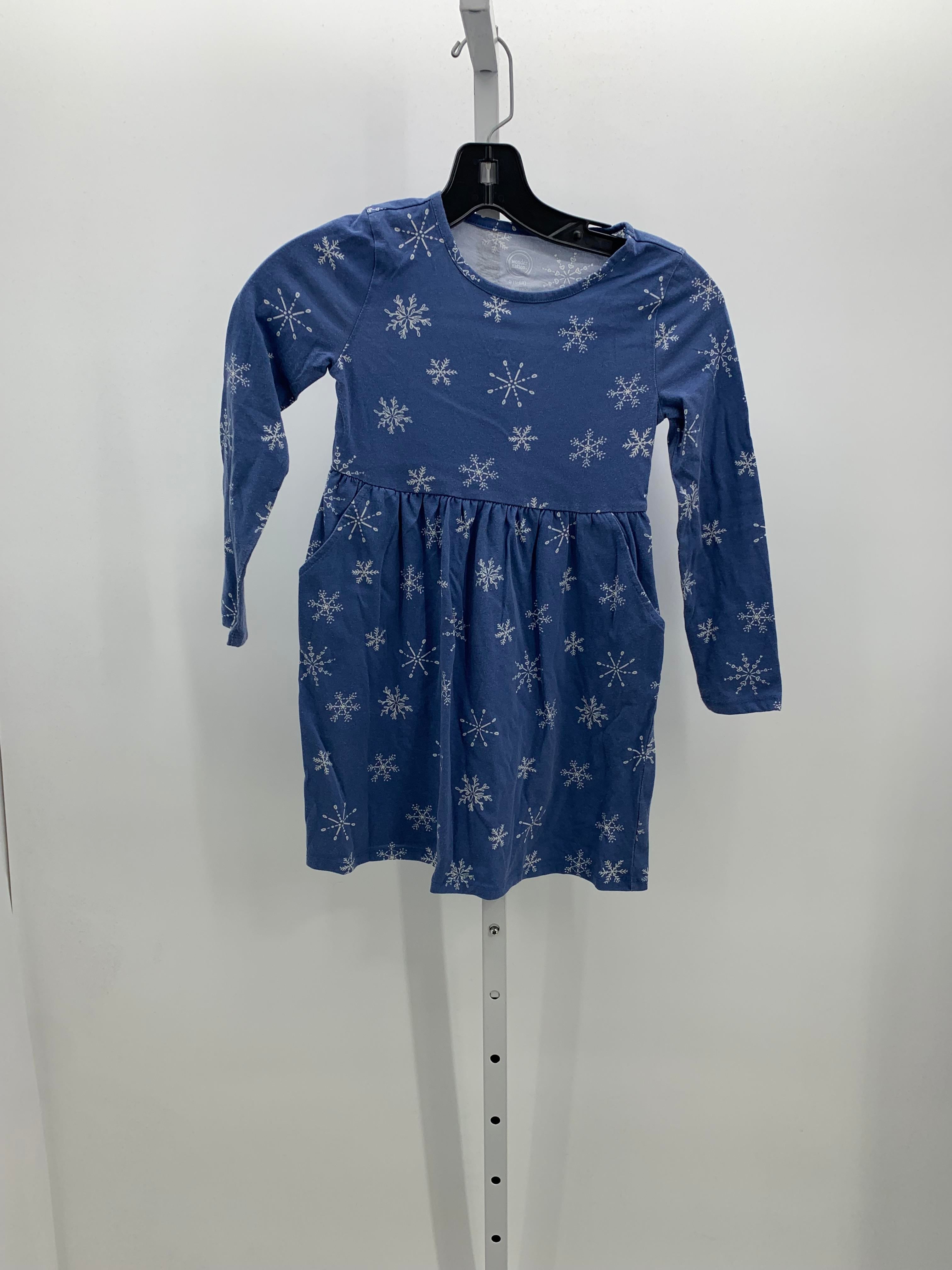 LONG SLV DRESS SNOWFLAKES