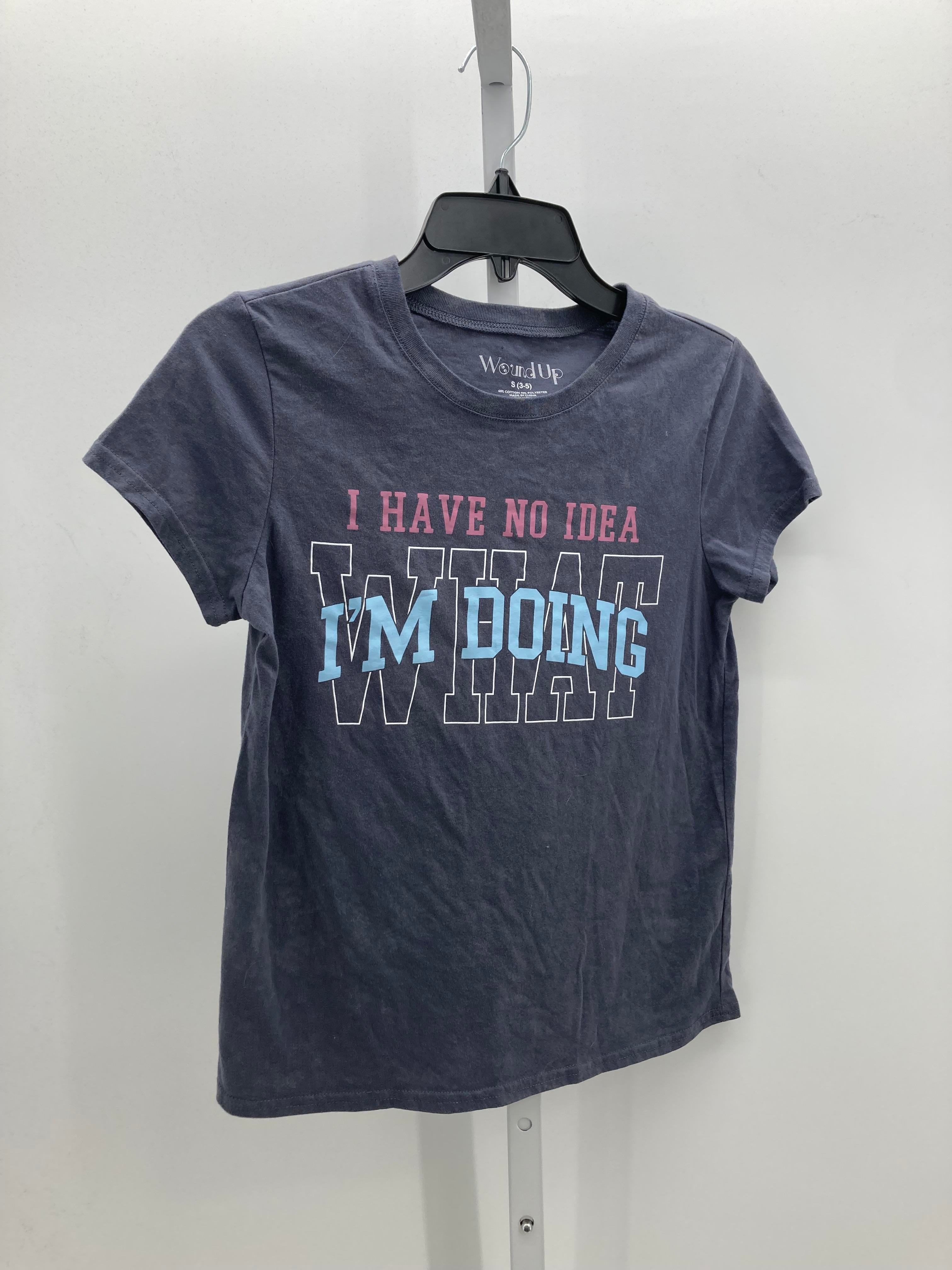 Wound Up Size Small Juniors Short Sleeve Shirt