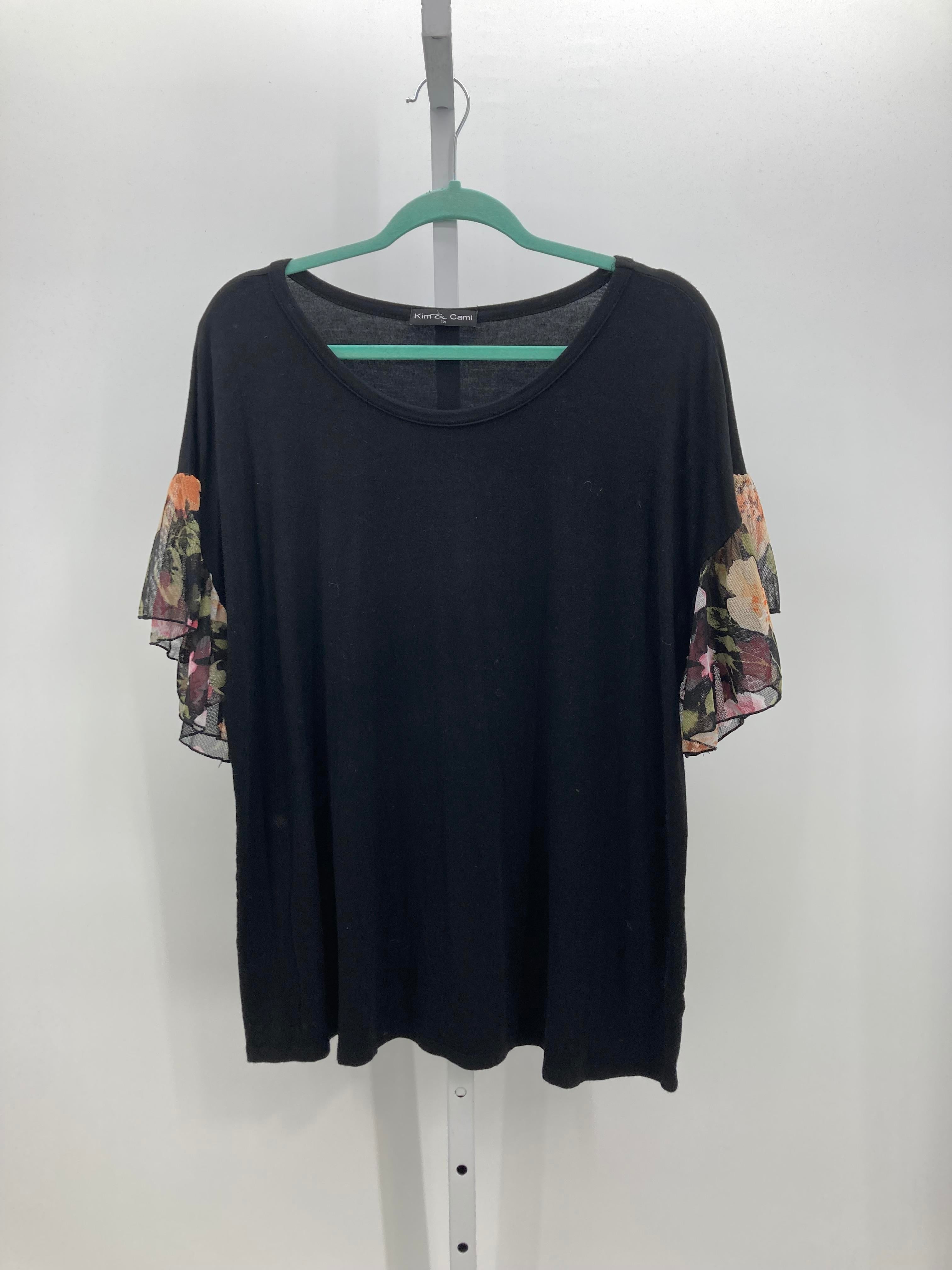 Kim & Cami Size 1X Womens Short Sleeve Shirt
