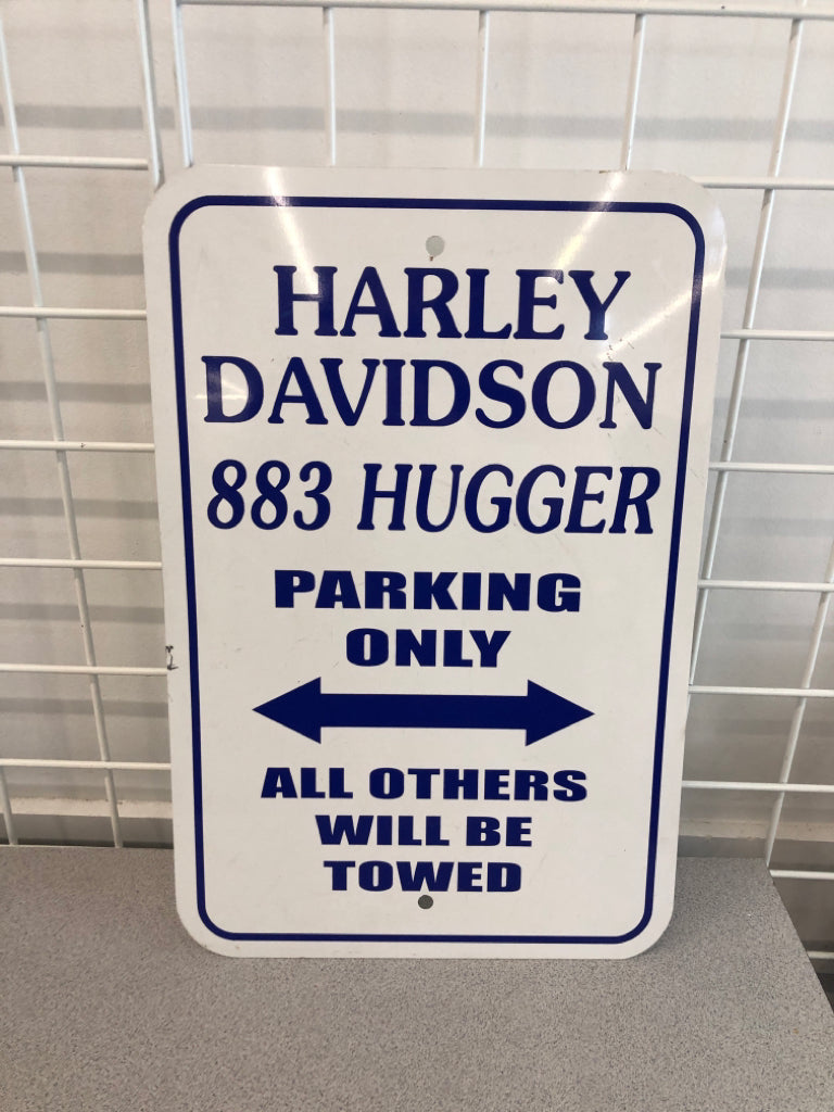 HARLEY DAVIDSON METAL PARKING SIGN.