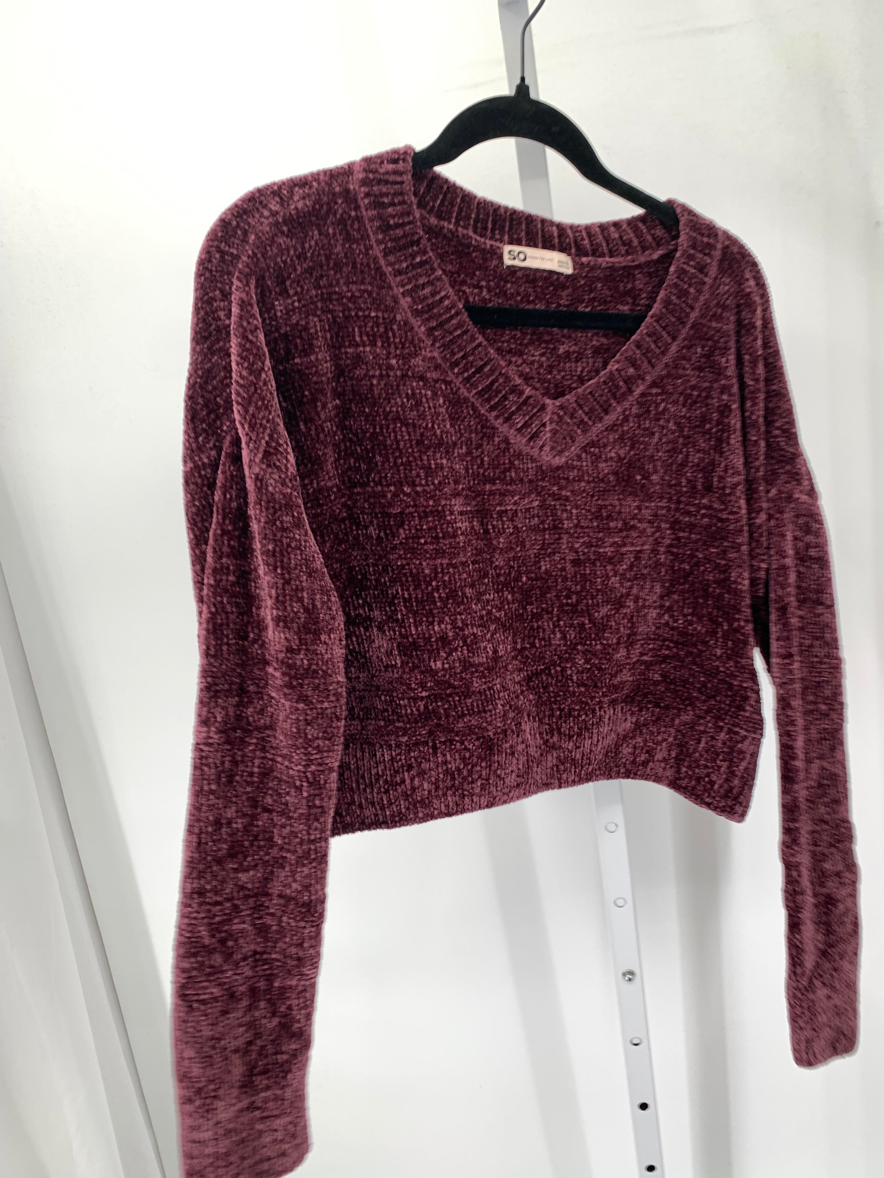 SO Size Small Juniors Long Sleeve Sweater