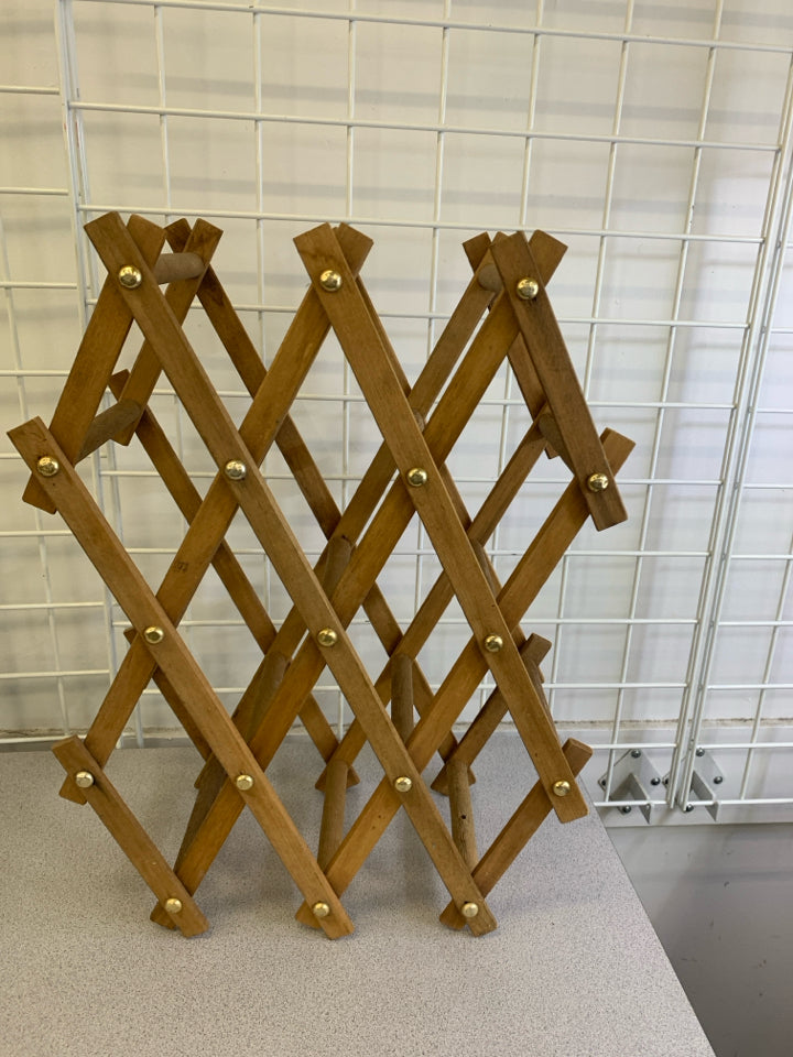 WOOD WINE RACK FOLDABLE.