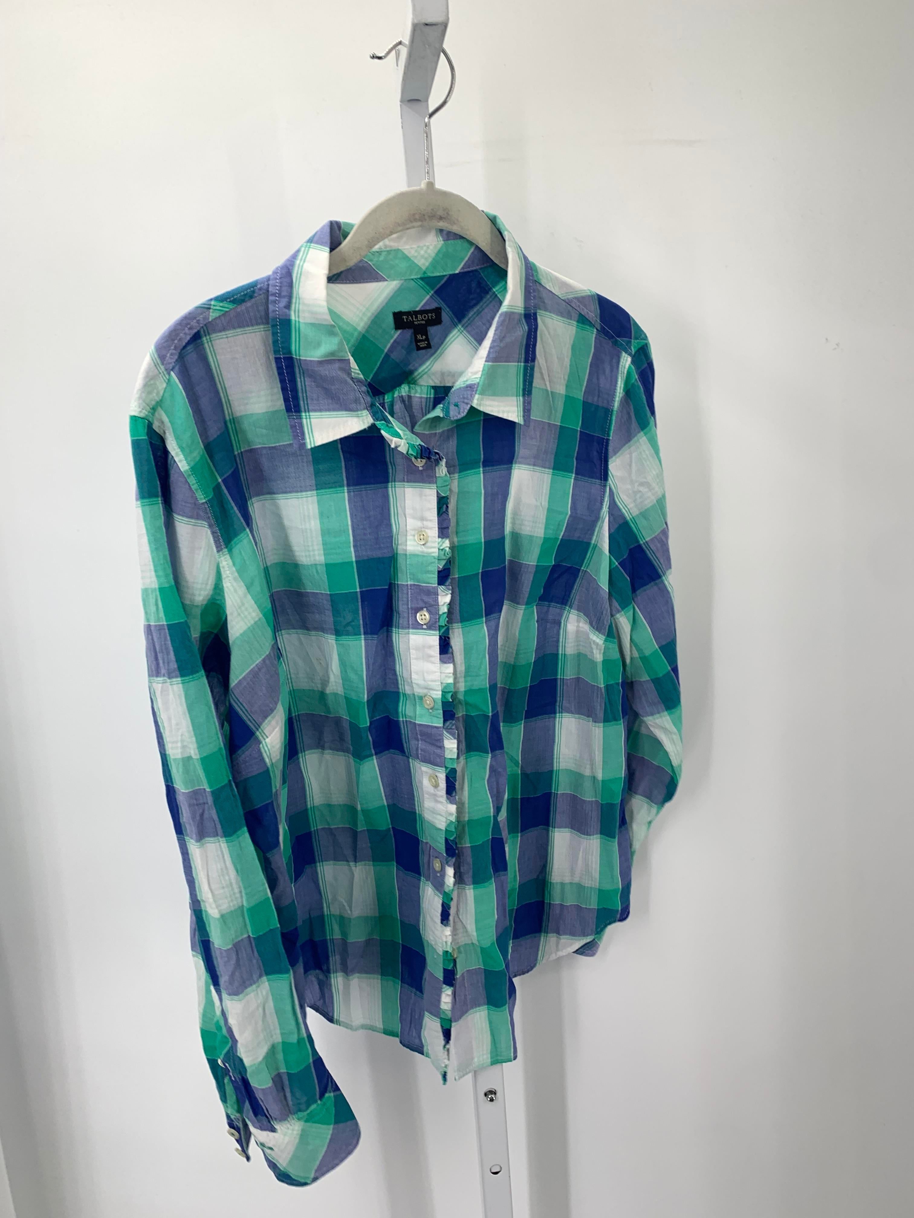 Talbots Size X Large Petite Petite Long Sleeve Shirt