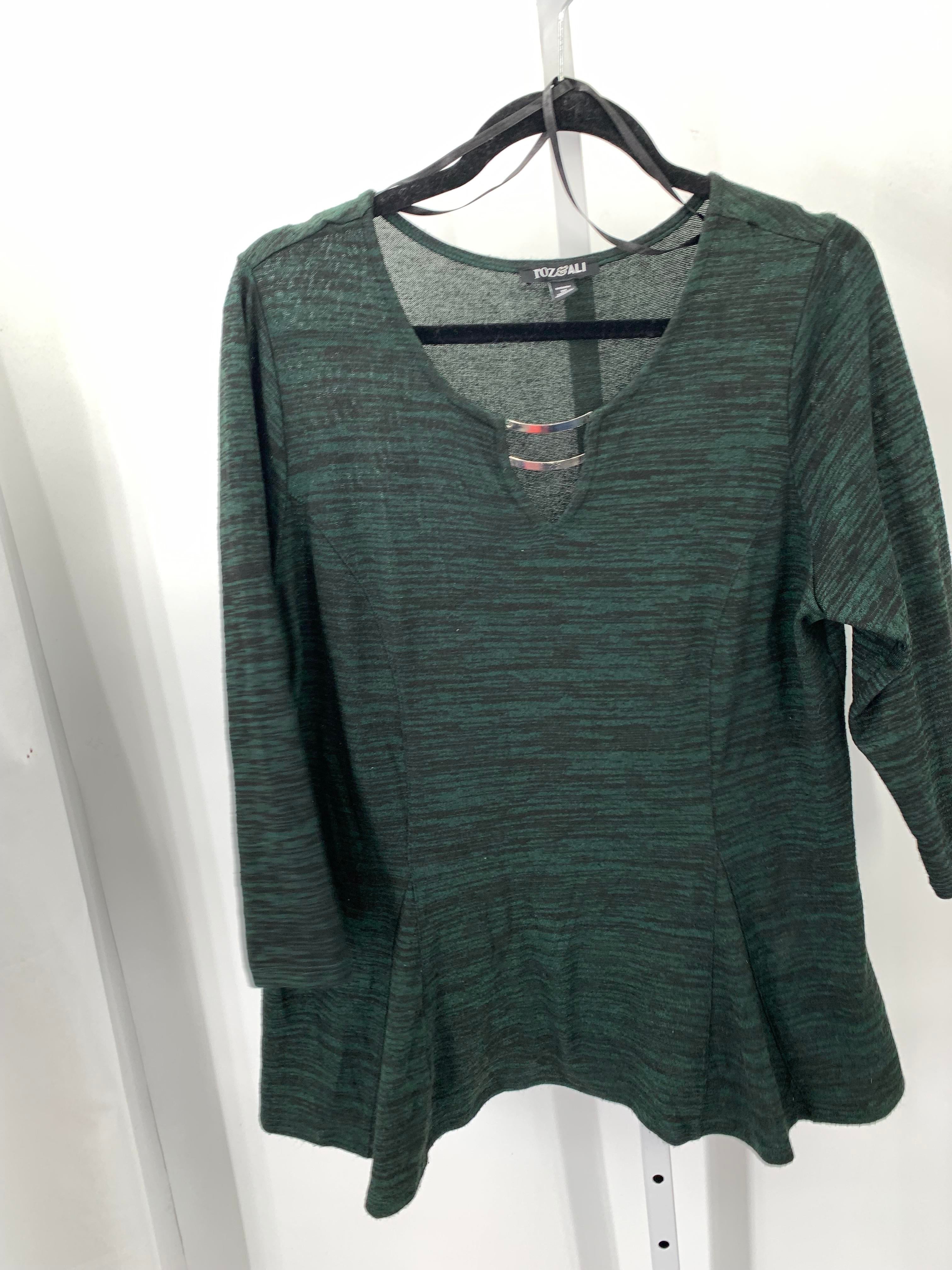Roz & Ali Size 1X Womens 3/4 Sleeve Shirt
