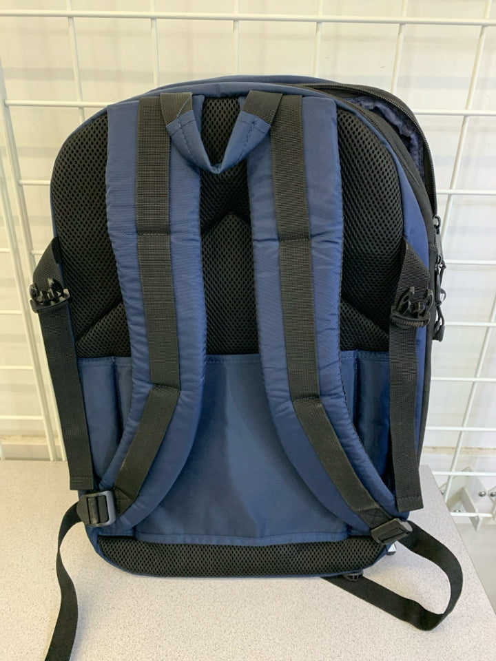 BLUE DUCHAMP LONDON TRAVEL BACKPACK.