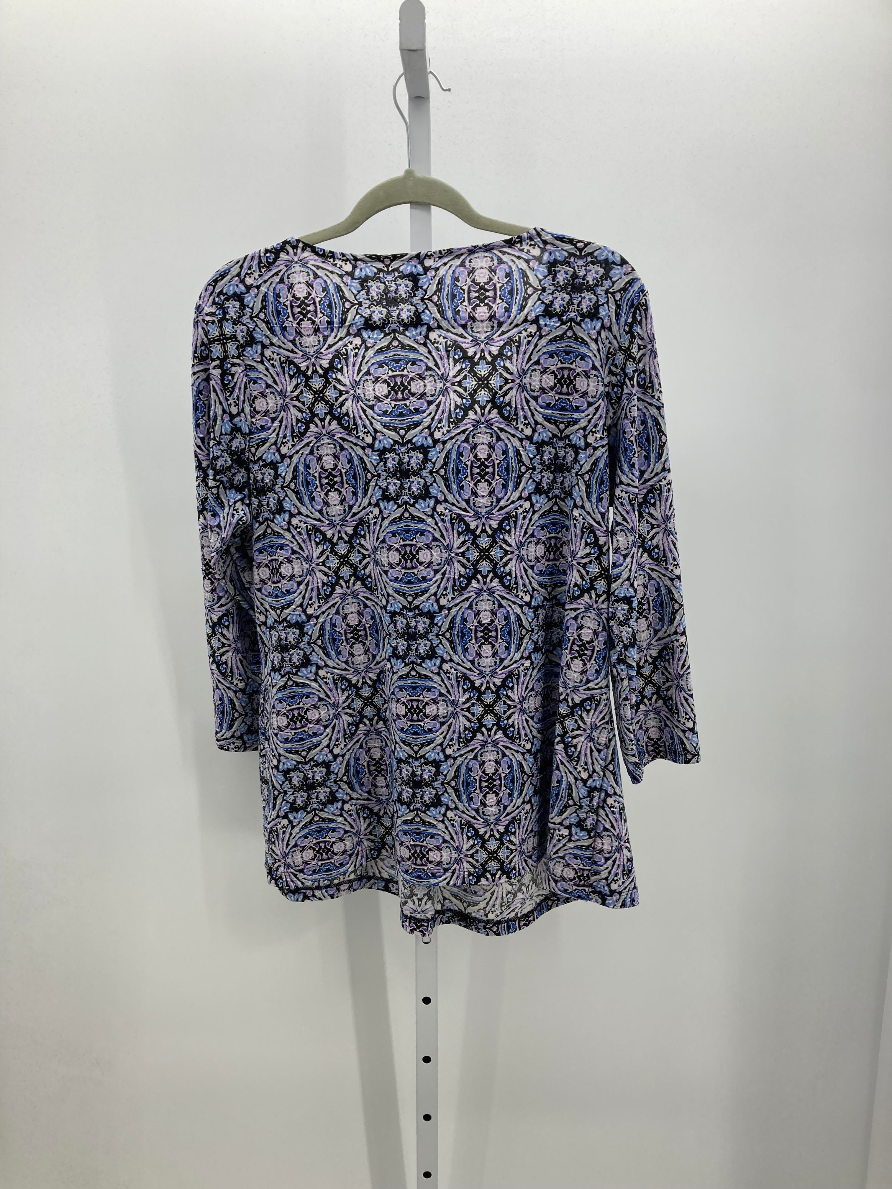 Croft & Barrow Size Large Misses 3/4 Sleeve Shirt
