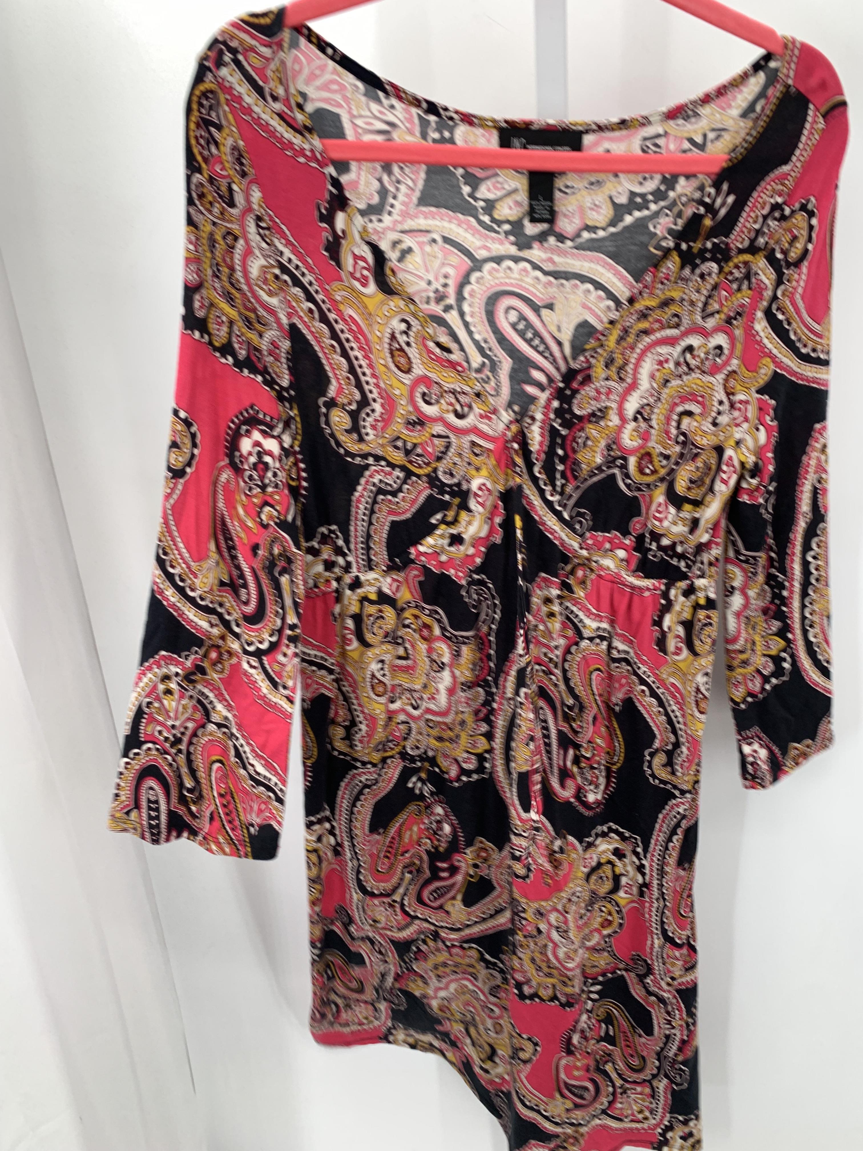 INC Size Large Misses Long Sleeve Dress