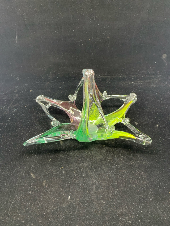 BLOWN GLASS BUTTERFLY BOWL.