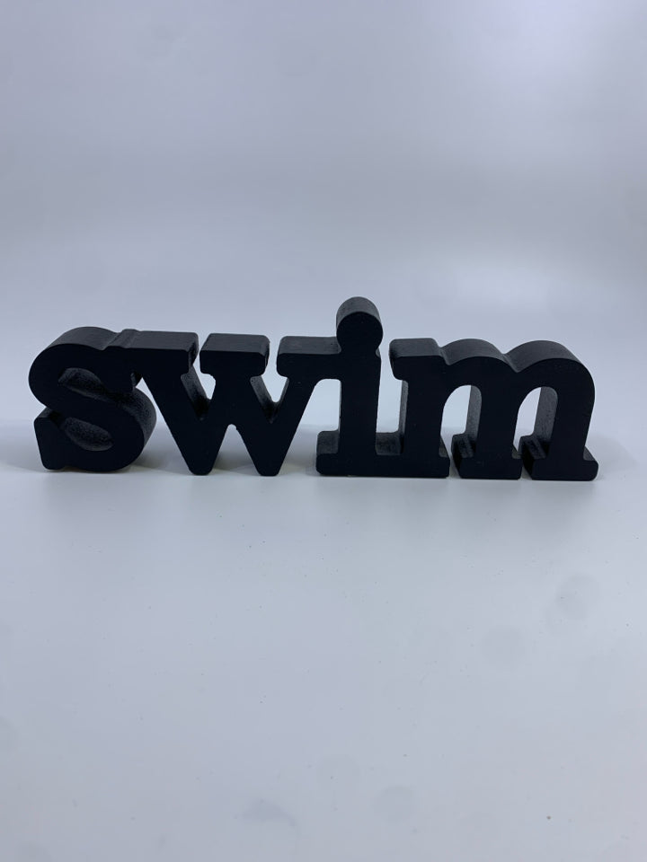 SWIM WOOD BLOCK SHELF DECOR.