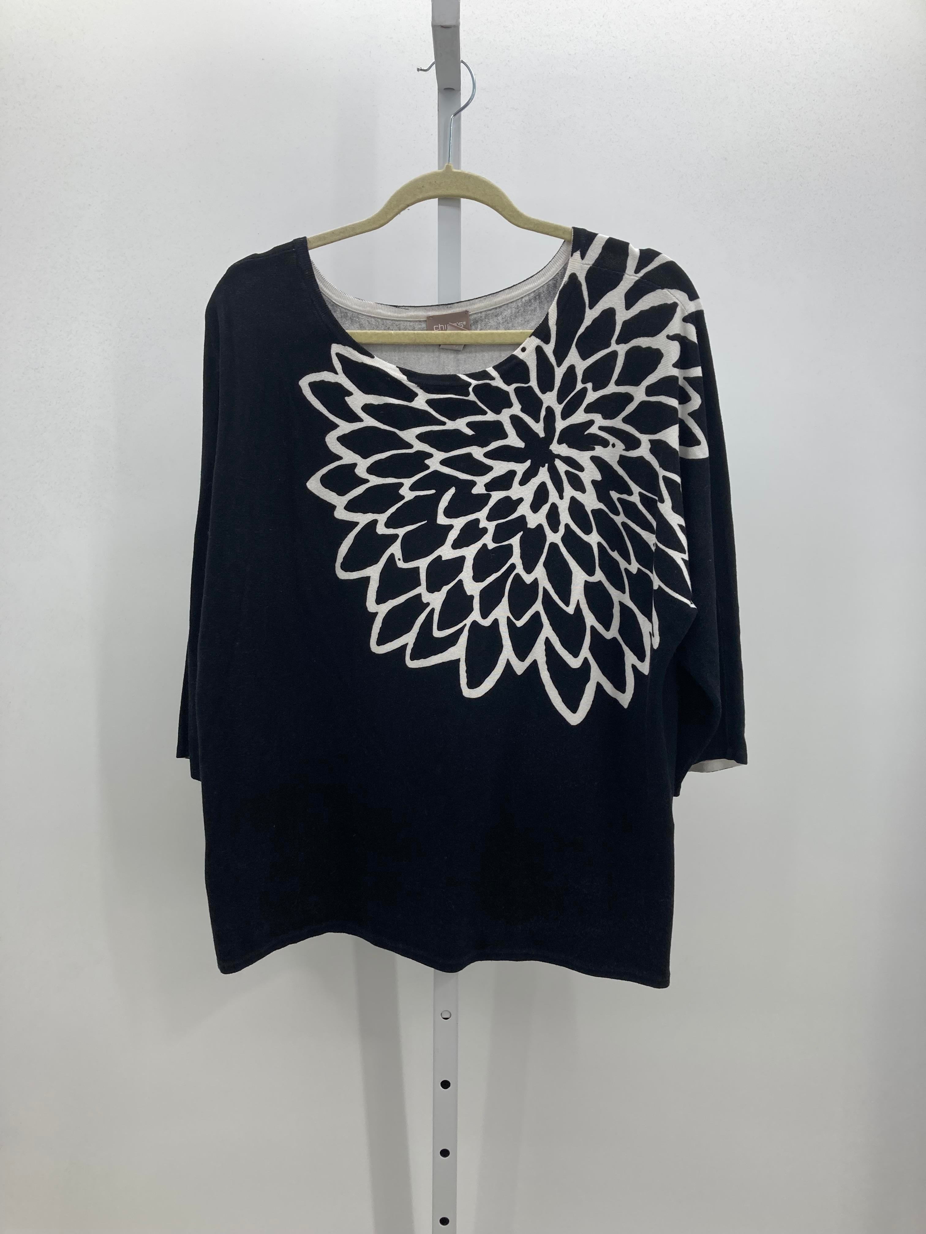 Chico's Size Medium Misses 3/4 Sleeve Sweater