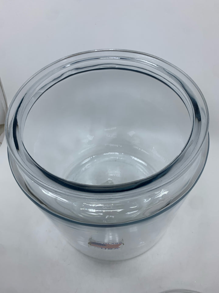 LG GLASS CANISTER MADE IN THE USA.