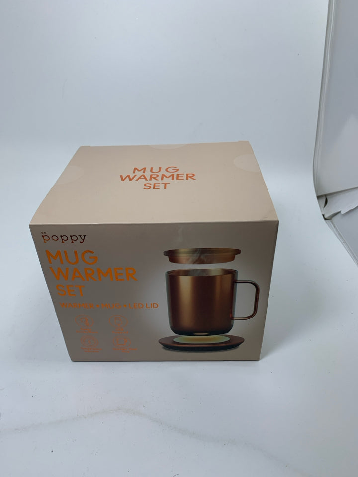NIB MUG WARMER SET ROSE GOLD.