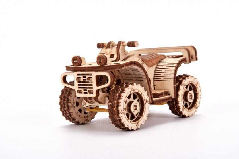 Wood Trick 3D Mechanical Model Kit ATV Quad Bike Motorcycle Wooden Puzzle, Assem
