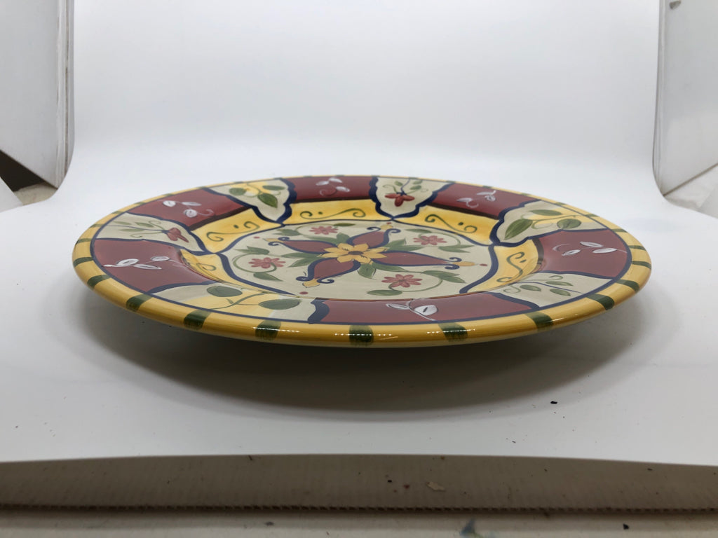 PIER 1 FLORAL SERVING PLATE.