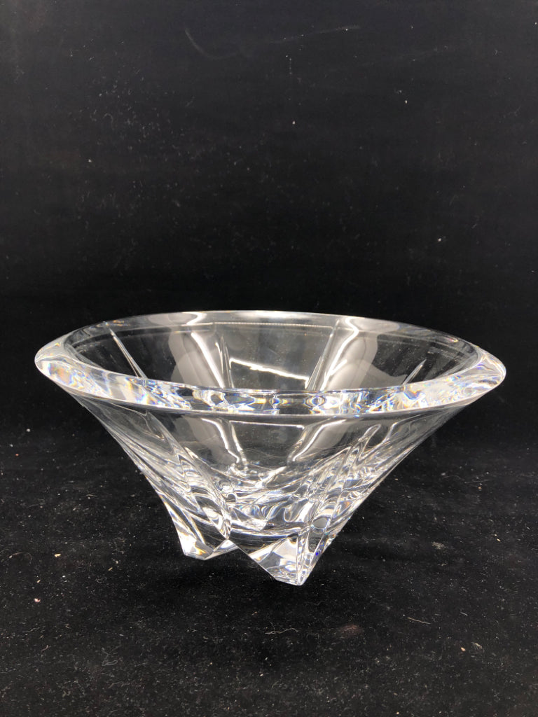 LENOX OVATION FOOTED CRYSTAL BOWL.