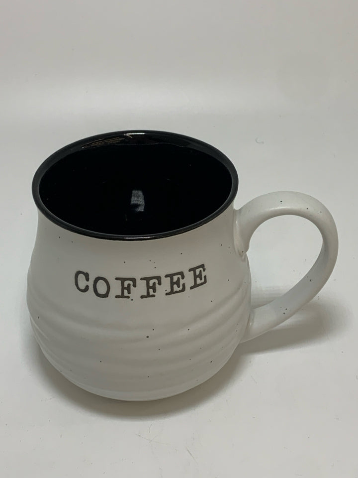 SHEFFIELD HOME B&W SPECKLED COFFEE MUG.